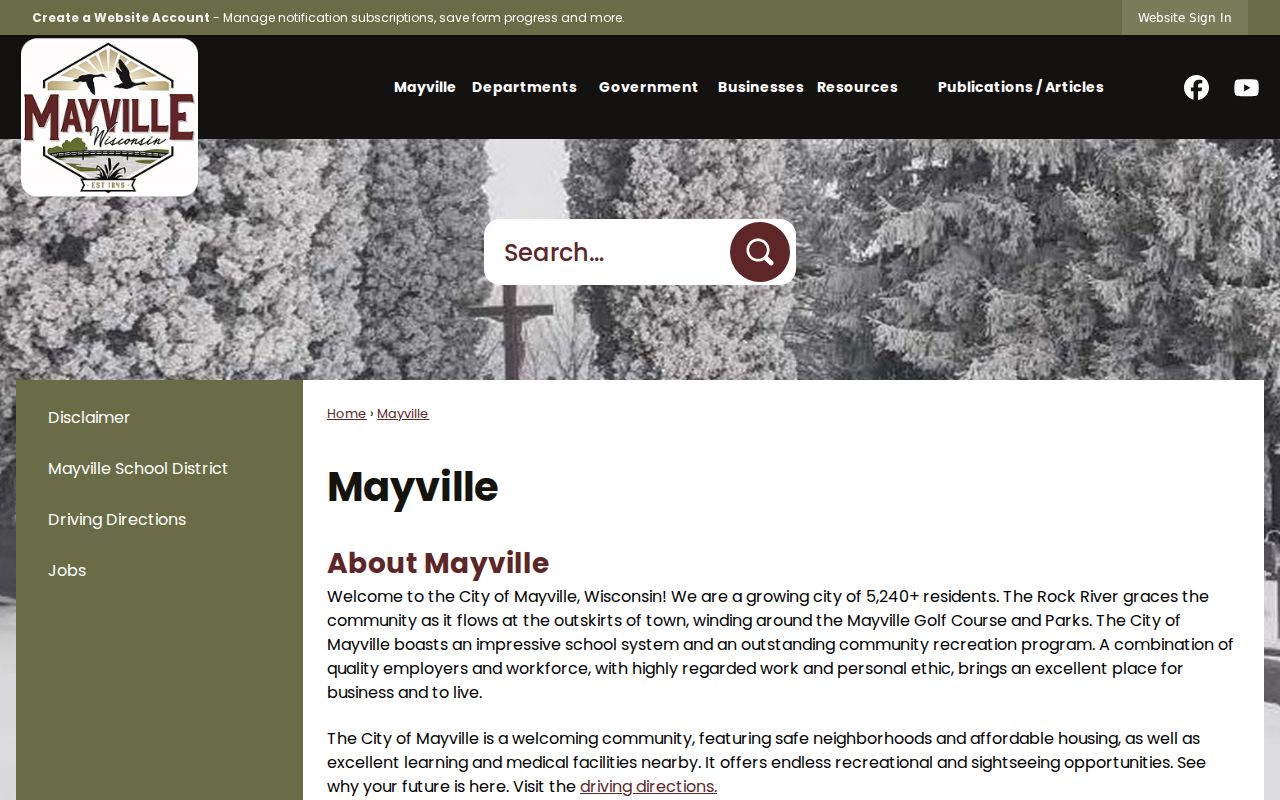 Mayville court records city location reference